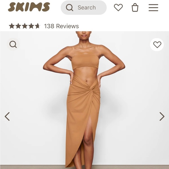 SKIMS Dresses & Skirts - NWT SKIMS Almond swim skirt sarong